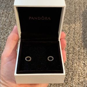 Pandora Sparkling Circle Stud Earrings